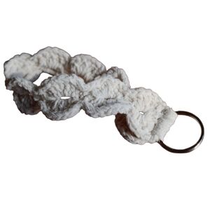 Handmade Cream Crochet Keychain
